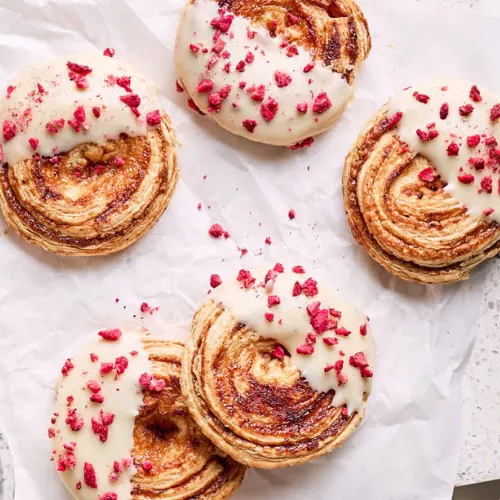 raspberry ganache puff pastry cookies